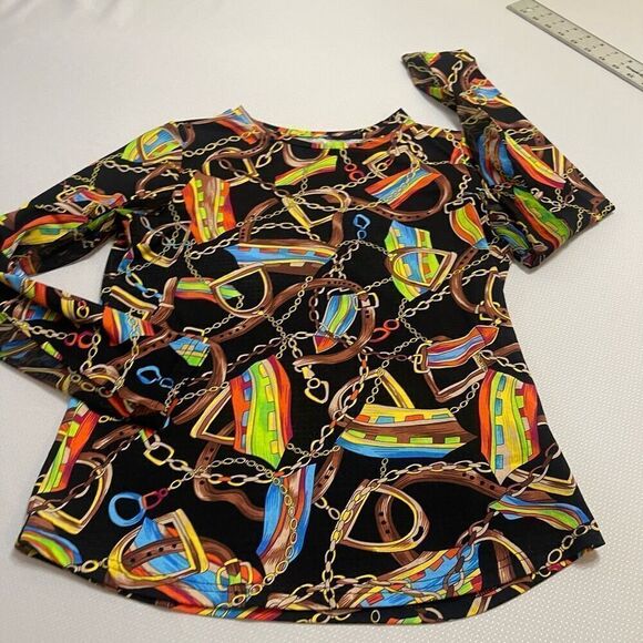 ICIKULS Horsebit Equestrian Long Sleeve Shirt Size Small - Picture 8 of 11